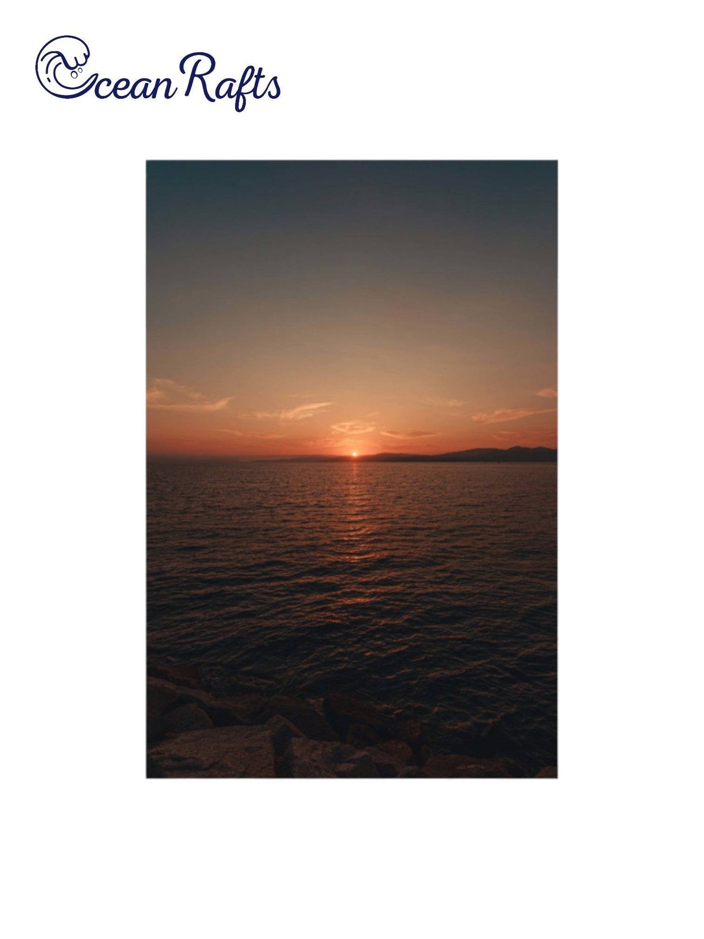 Sunset Serenity Poster - Ocean Rafts