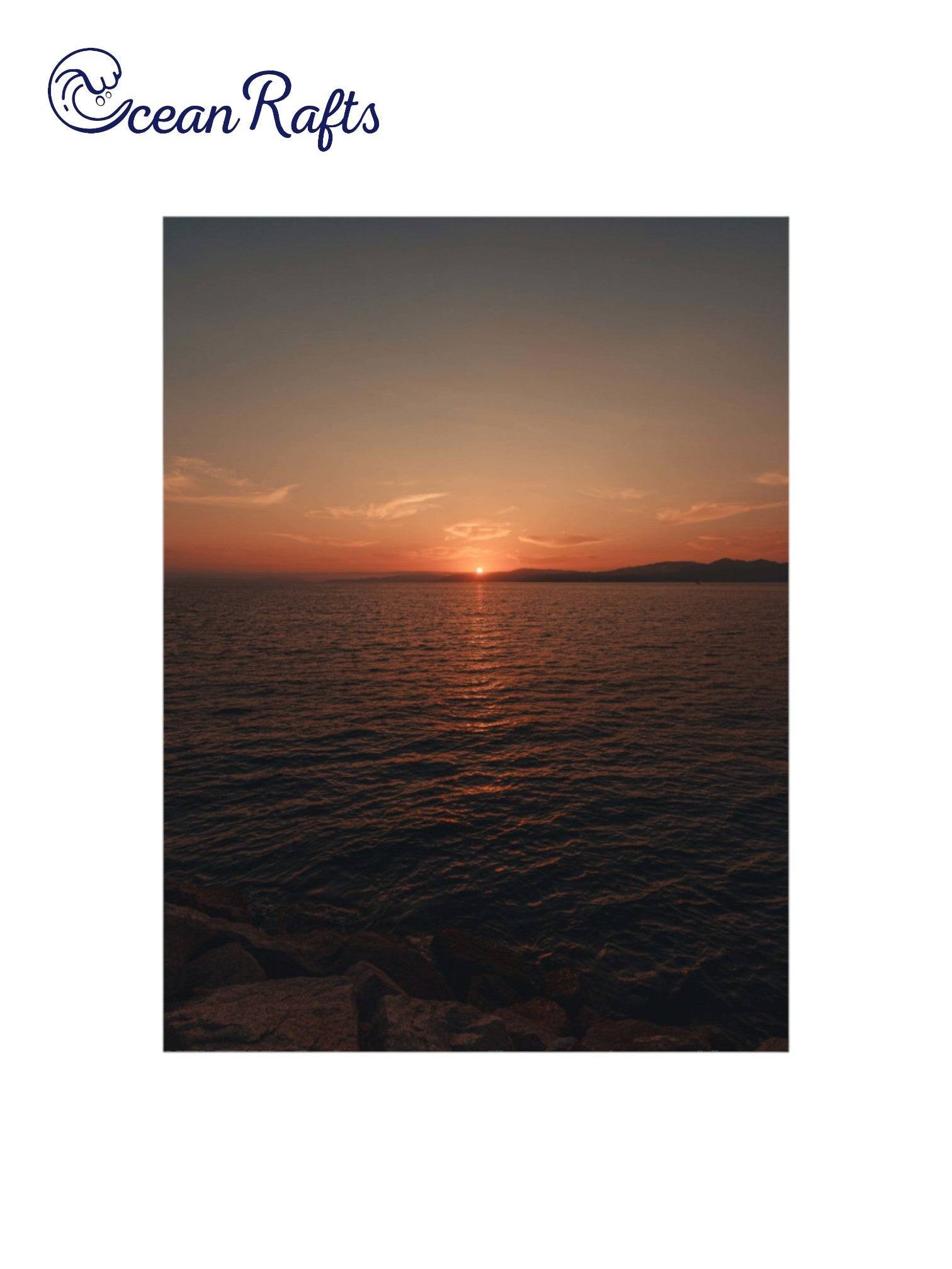 Sunset Serenity Poster - Ocean Rafts