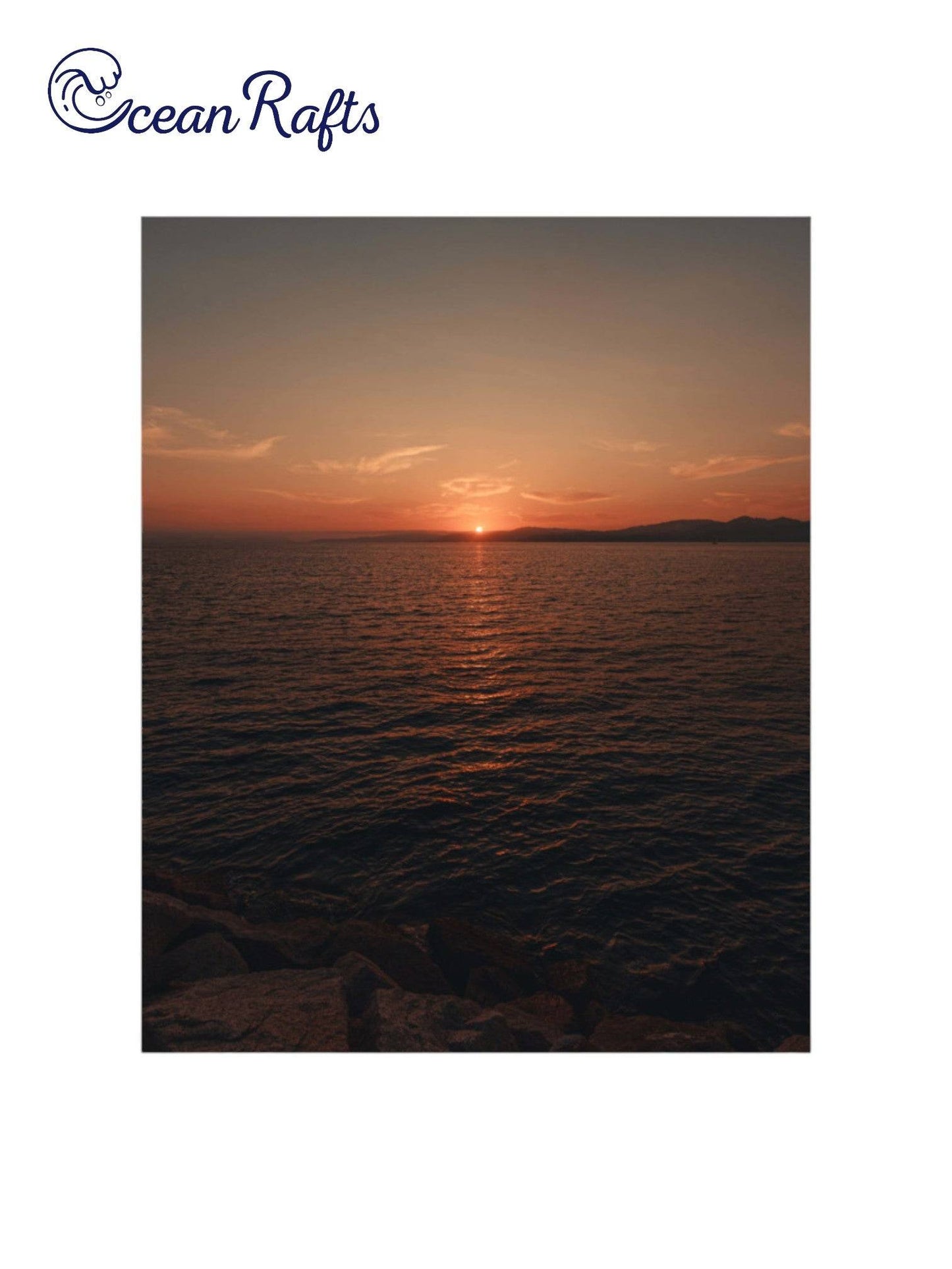Sunset Serenity Poster - Ocean Rafts