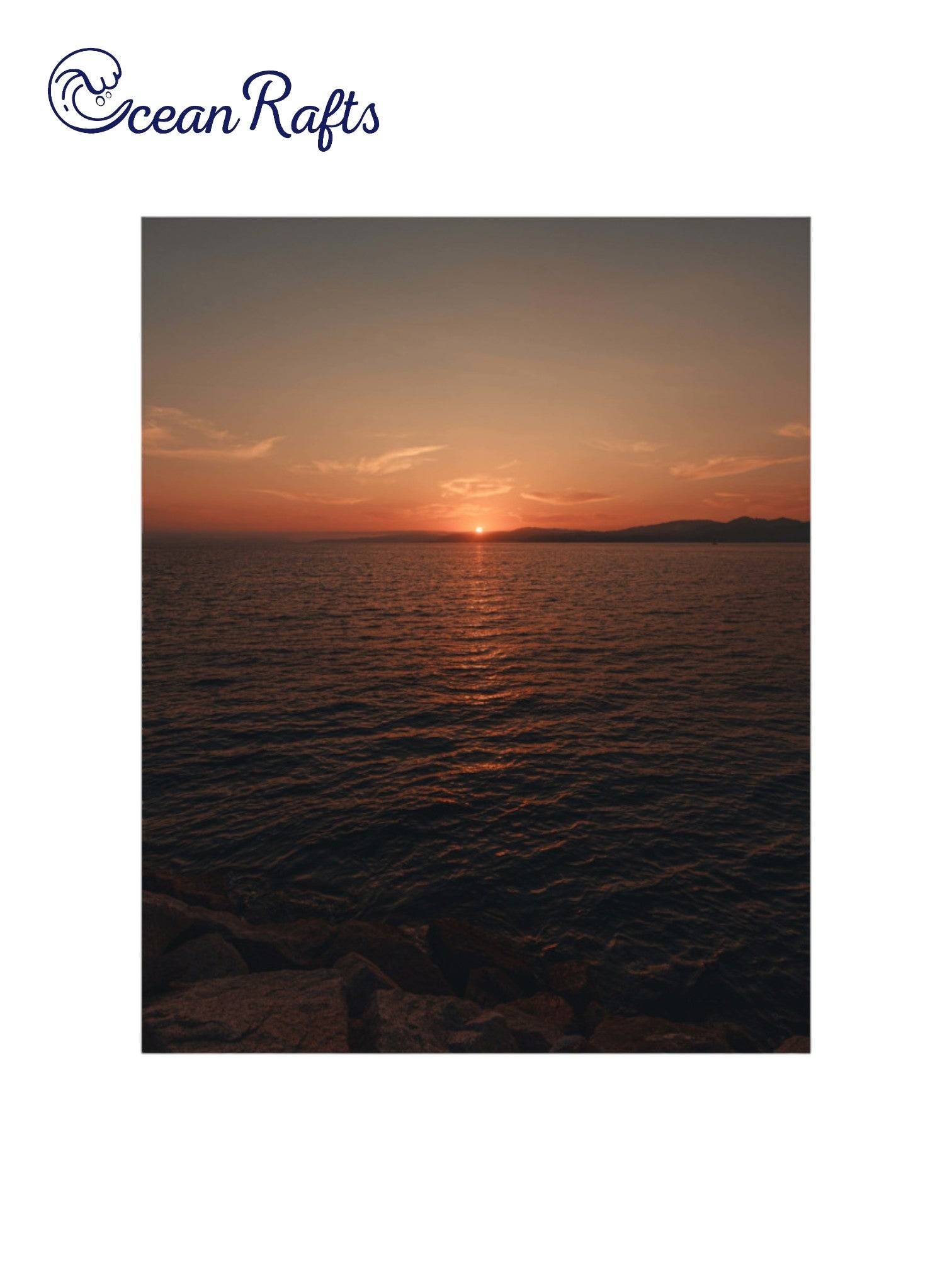 Sunset Serenity Poster - Ocean Rafts