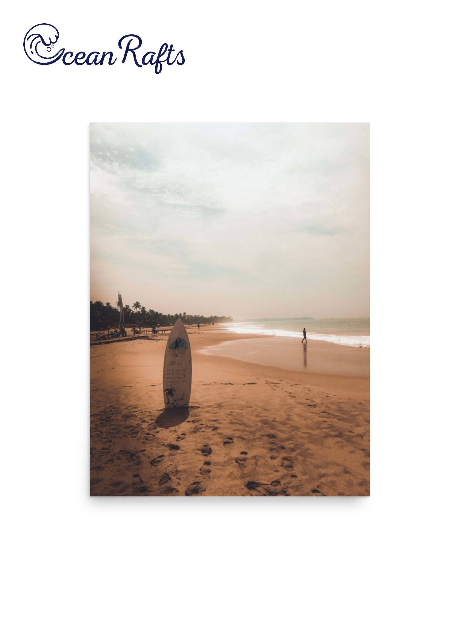 Surfboard Solace Poster - Ocean Rafts